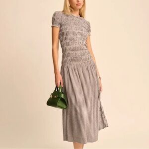 Reformation Kiria Dress Size 2 in Remy Check